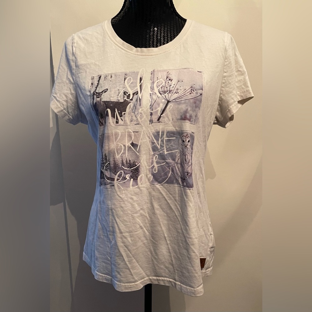 Canadiana Cream Nature T-Shirt Size Large